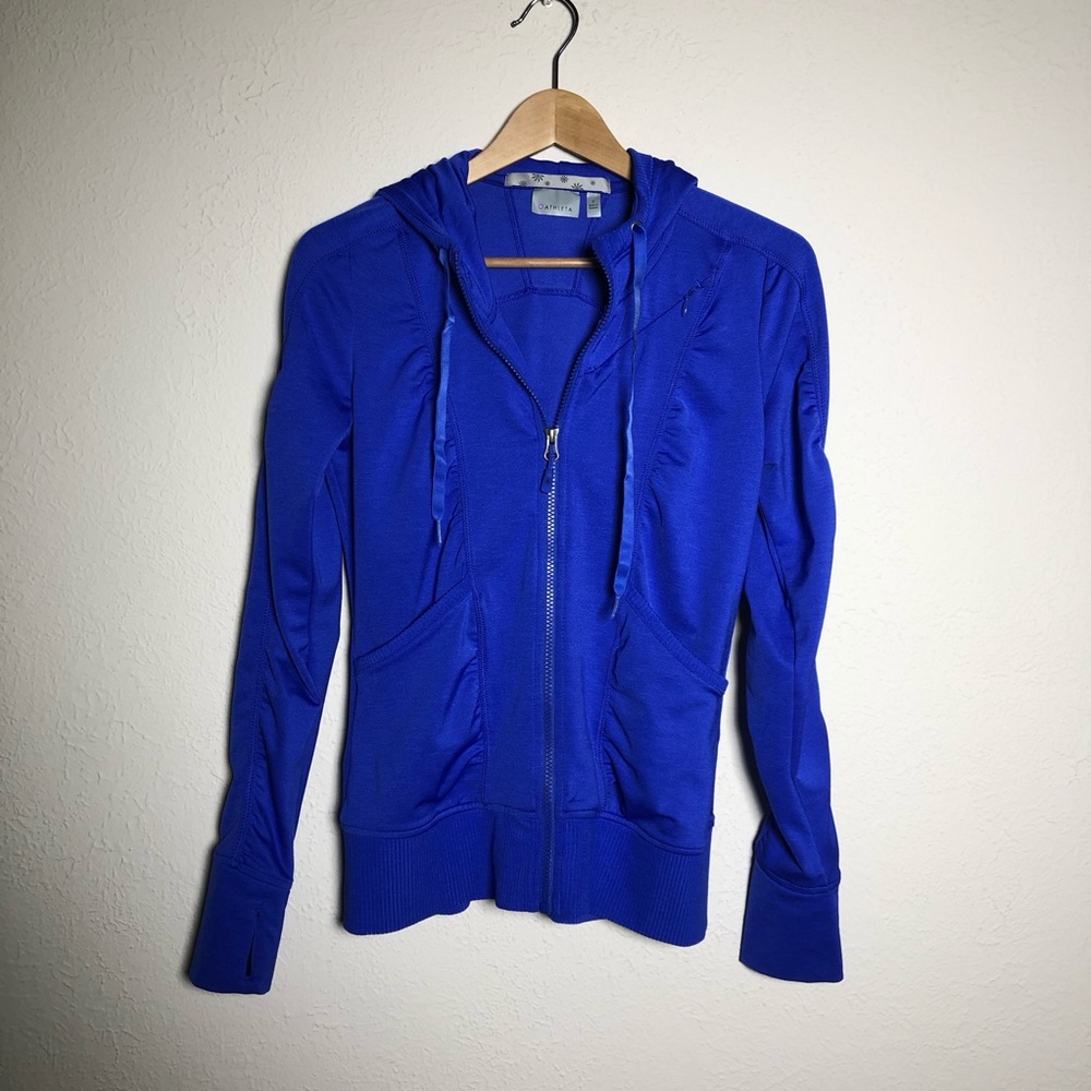 Athleta Royal Blue Zip Up Hooded Jacket - Picture 4 of 8